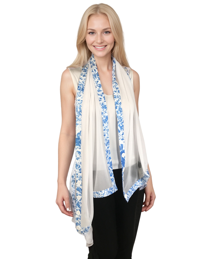 wholesale 1036 - Origami Trim Button Scarf/Shrug