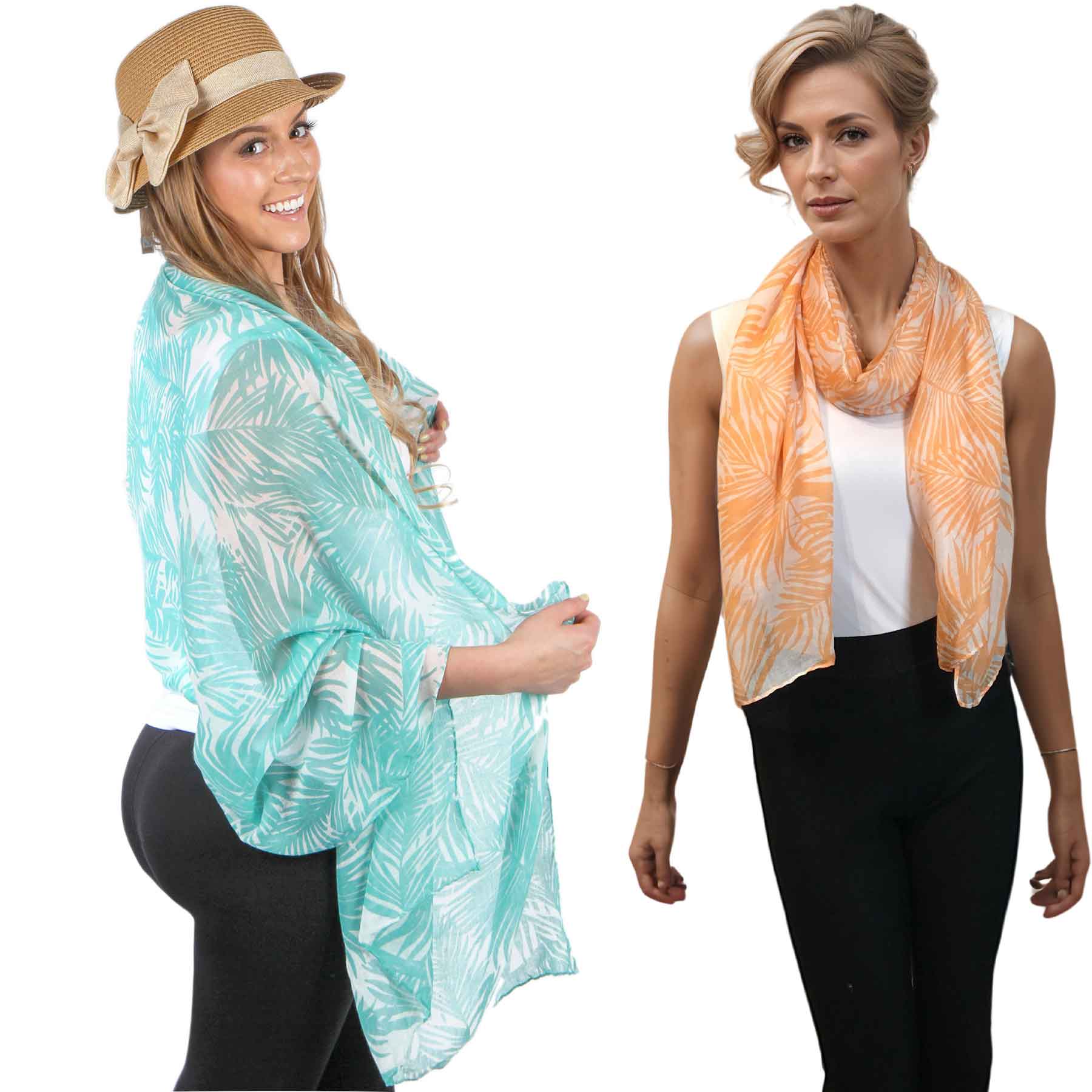 8286 -  Palm Trees Design Shawls