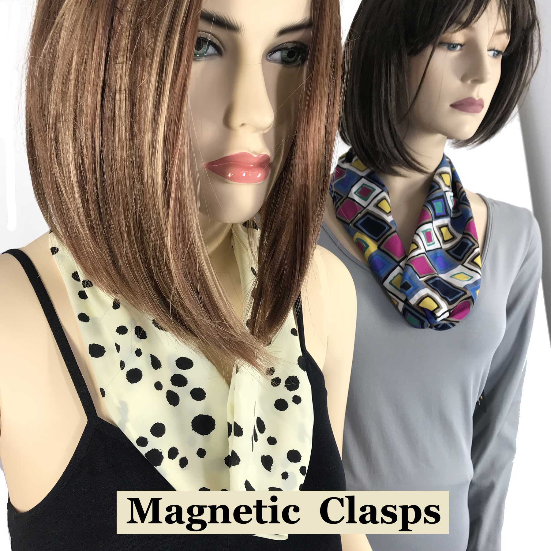 3139 Magnetic Clasp Scarves (Satin Feel)