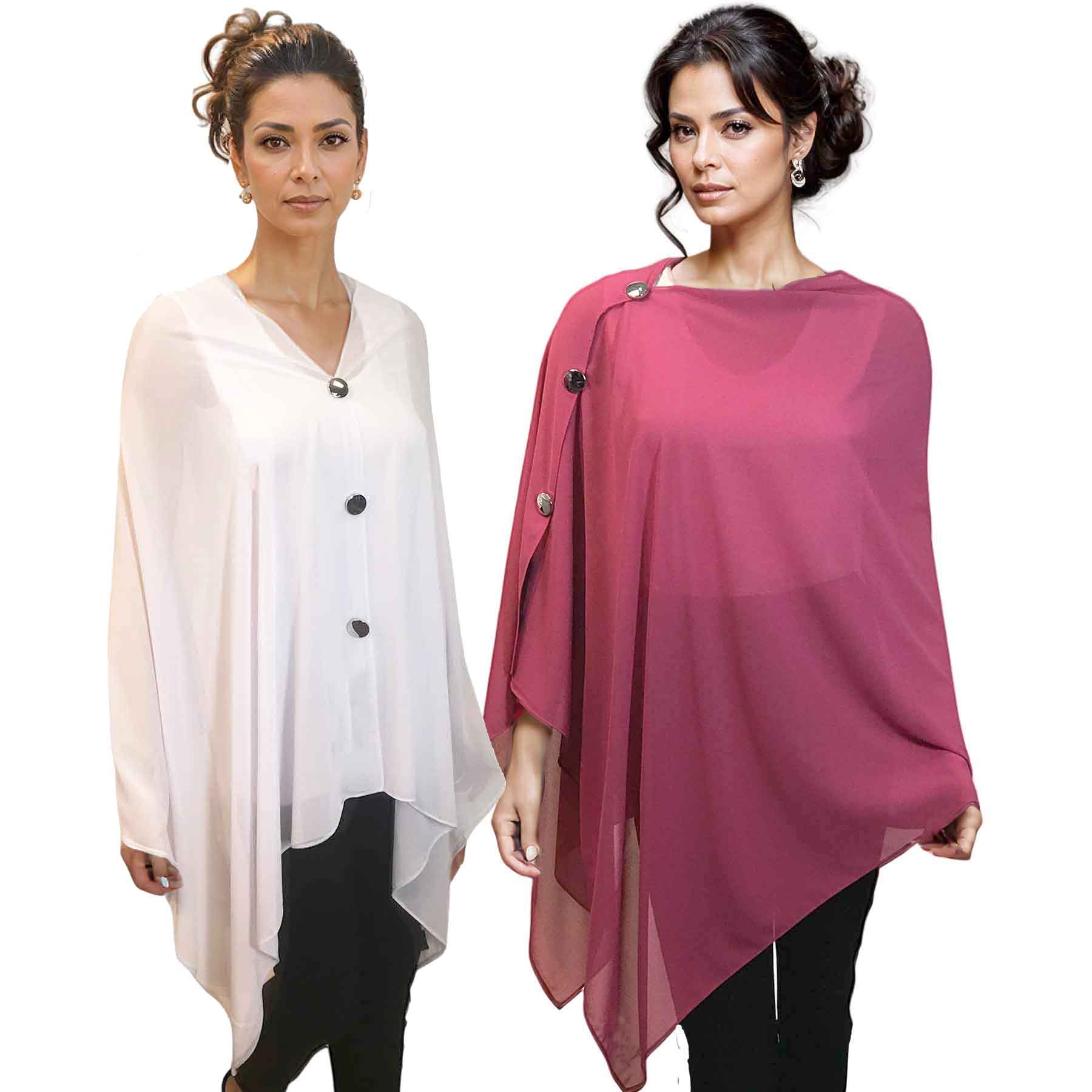 3846 - Georgette Button Shawls